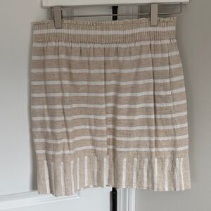 J Crew Striped Tan and White lined Women's Skirt